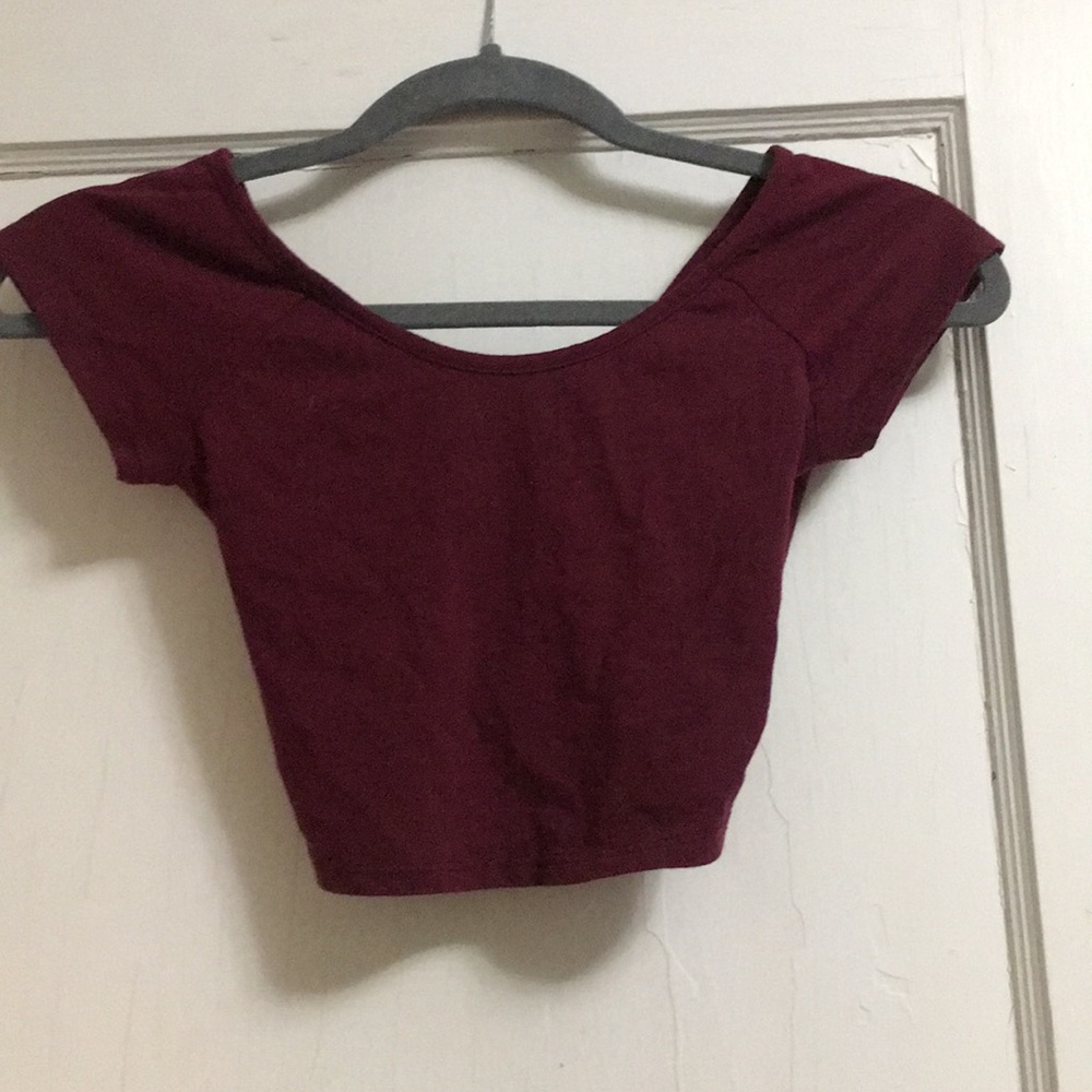 Red crop top